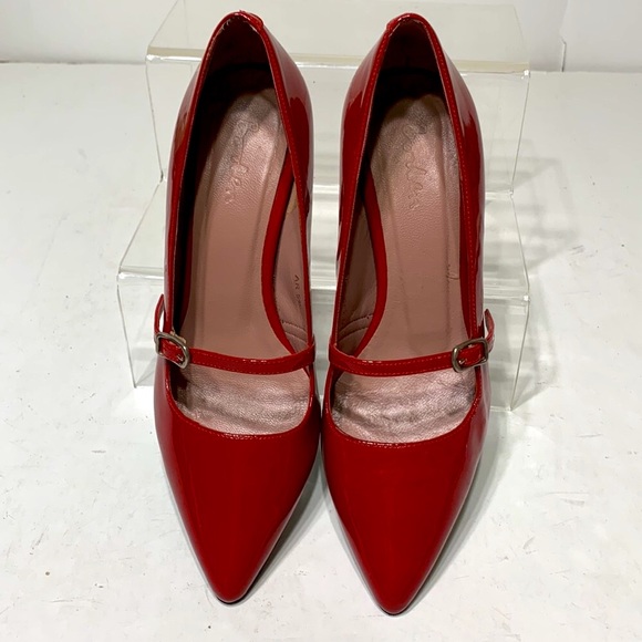 Red patent Mary Jane heels BODEN - Picture 5 of 14